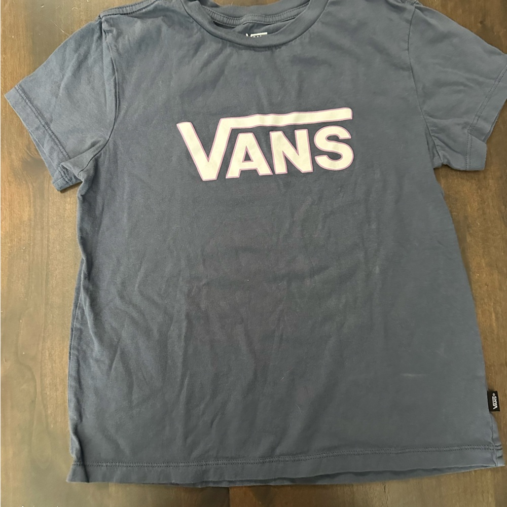 Vans Blue Short Sleeve Tee Iconic Logo